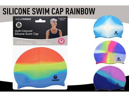 Silicone Swim Cap, Multicoloured Fashion