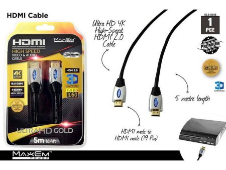 HDMI Premium Cable, 5Mtr For Discount