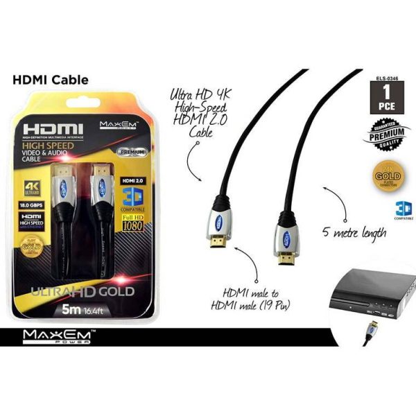 HDMI Premium Cable, 5Mtr For Discount