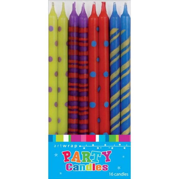 Candle Small Tapered 5Inch 16Pk Bright Sale