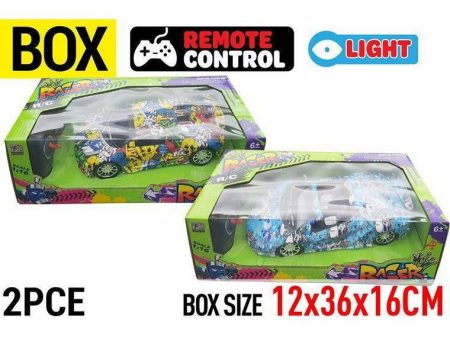 Racer Car Graffiti R C with Light, 2pcs For Sale