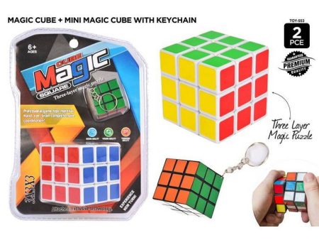 Magic Cube (S, with Keychain, M), 2pc Discount