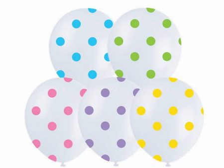 Balloon 10Pk Printed Spot Multi Assorted Cheap