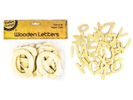 Wooden Alphabet Letters, 26pk Discount