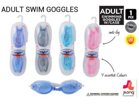 Swimming Goggles with Case, 4 Assorted Discount