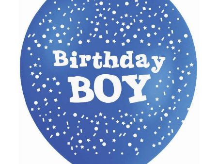 Balloon 10Pk Printed Bday Boy Fashion