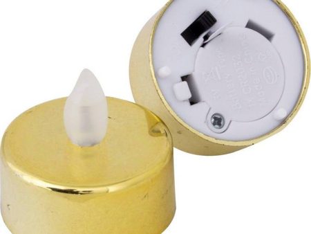 Home Master LED Tealight Candle Metallic, 8pk For Sale