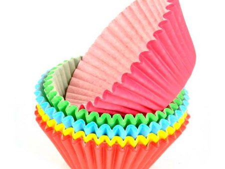 Muffin Cases, Brights, Assorted, 100pk Discount