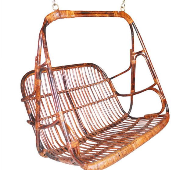 Double Seater Swing I Hanging Jhula for couple I Bamboo Cane Swing for Cozy Outdoor Relaxation I jhula for your home and garden I Couple Swing Chair Online now