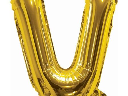 Foil Balloon 35Cm Gold V Online now