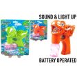 Dino Bubble Maker with 2X50ml Solution, Battery Operated Supply