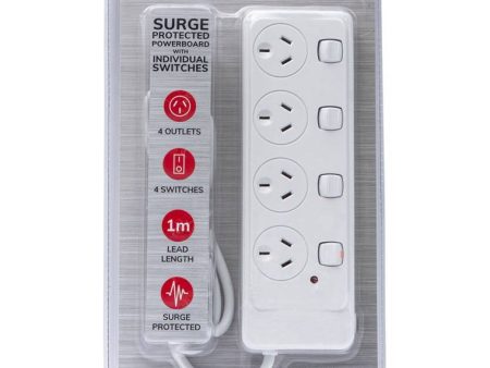 5 Outlet Powerboard with Switches Surge Protection Online Hot Sale