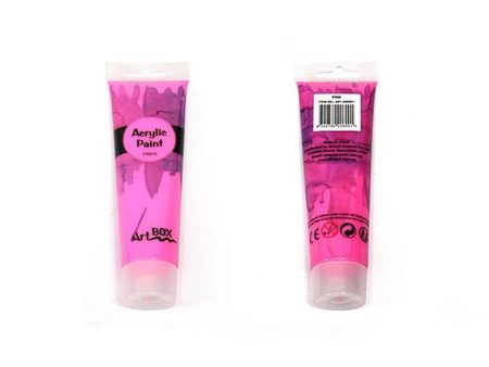 Acrylic Paint Tube, Pink Discount