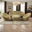 Cane Rattan Bamboo 5 Seater Bunai Apple Sofa Set For Home and Garden on Sale