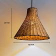 Handwoven Bamboo Cane Hanging Lamp Shade for Home For Cheap