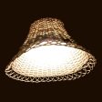 Handwoven Bamboo Cane Hanging Bell Shaped Lamp Shade Supply