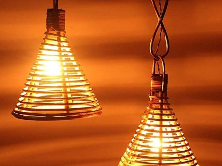 Bamboo Cane Lamp Shade for Home decoration Bell Shaped Set of 2 Hot on Sale