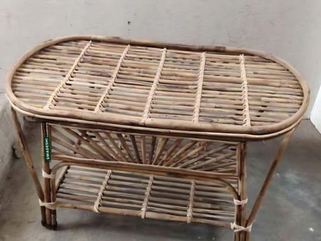 Swadeshi Bamboo Cane Wicker Center Table | Tea, Coffee Table for Home, Balcony, Office, Room, Garden, and Balcony Online Sale