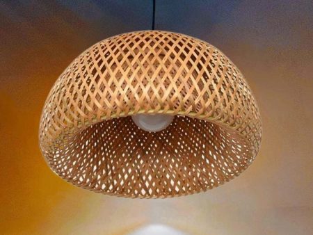 Wicker Bamboo Hanging Lamp Shade for Home office decor | (Set of 1) For Sale