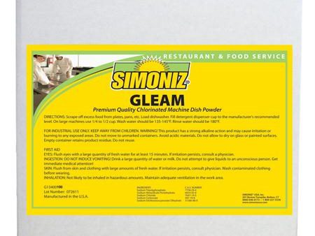 Simoniz Gleam Machine Dishwashing Detergent(100 lb. Drum) Online Hot Sale