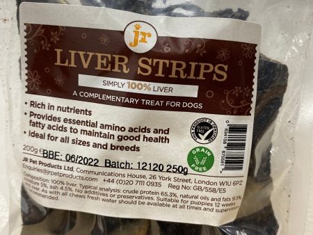 JR AIR DRIED LIVER STRIPS 200g A NATURAL DOG TREAT Online