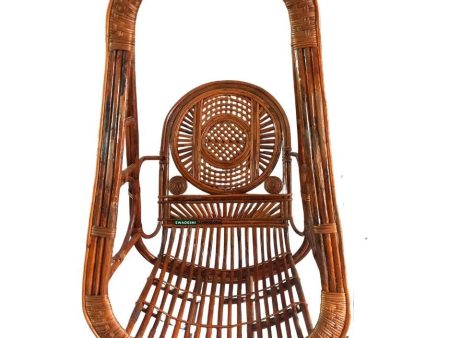 Swadeshi Bamboo Cane Swing Jhula | Single Seater Cane Wood Swing Chair | Indoor and Outdoor swing | Rattan Cane Jhula for Balcony, Patio, Garden, Restaurant , Home Cheap