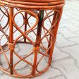 Wooden Bamboo Stool muda | Cane round Muda for Living Room, Balcony and Garden Supply