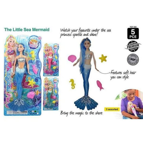 Mermaid Doll (Bendable), 35cm, 1pcs Online now