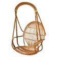 Swadeshi Bamboo Cane Swing Jhula | Single Seater Cane Wood Swing Chair | Indoor and Outdoor swing | Rattan Cane Jhula for Balcony, Patio, Garden, Resturant Hot on Sale