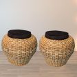 Bamboo bunai Stool muda | Cane round Muda for Living Room, Balcony and office Online