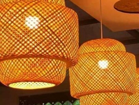 Bamboo Ceiling Light Hanging Lamp Shade | Set of 2 Fashion