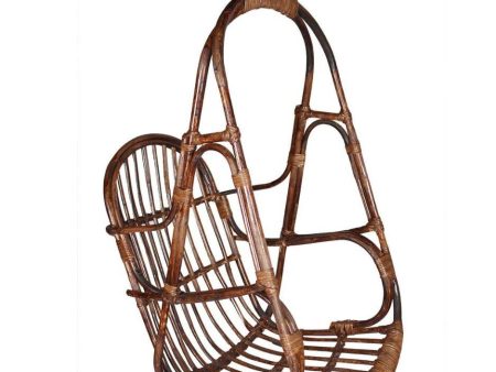 Swadeshi Bamboo Cane Swing Jhula | Single Seater Cane Wood Swing Chair | Indoor and Outdoor swing | Rattan Cane Jhula for Balcony, Patio, Garden, Restaurant | Size- Medium Online Sale