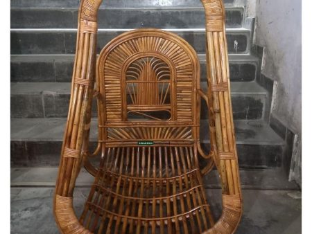 Swadeshi Bamboo Cane Swing Jhula | Single Seater Cane Wood Swing Chair | Indoor and Outdoor swing | Rattan Cane Jhula for Balcony, Patio, Garden, Hotel Discount