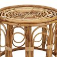 Wooden Bamboo Stool muda | Cane round Muda for Living Room, Balcony and Garden Fashion