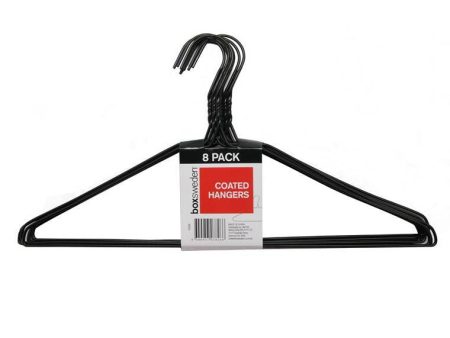 Clothes Hangers, Coated Wire, 8pk, 2 Assorted For Discount