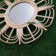 Swadeshi Bamboo Rattan Flower Mirror, Boho Mirror, Living Room Decor Online