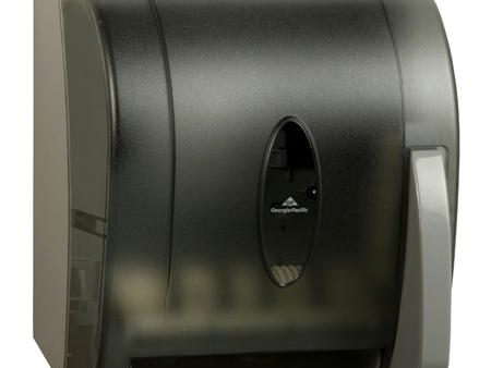 Georgia-Pacific Vista Hygienic Push Paddle Roll Towel Dispenser-Translucent Smoke Online now