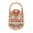 Swadeshi Bamboo Cane big Swing Jhula | Single Seater Cane Wood Swing Chair | Indoor and Outdoor swing | Rattan Cane Jhula for Balcony, Patio, Livingroom, Cafe Sale