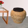 Bamboo bunai Stool muda | Cane round Muda for Living Room, Balcony and office Discount