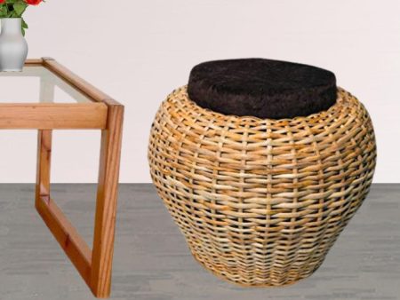 Bamboo bunai Stool muda | Cane round Muda for Living Room, Balcony and office Discount