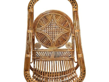 Swadeshi Bamboo Cane Swing Jhula | Single Seater Cane Wood Swing Chair | Indoor and Outdoor swing | Rattan Cane Jhula for Balcony, Patio, Garden Online Sale