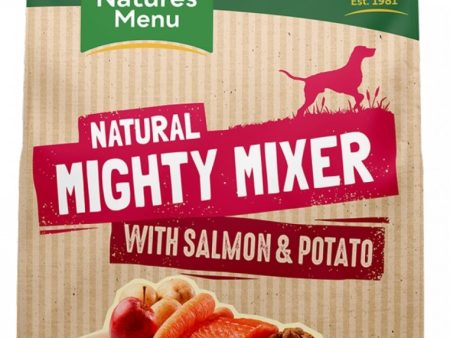 NATURES MENU BISCUITS  MIGHTY MIXER WITH SALMON & POTATOES  FOR ADULT DOGS 2 KG on Sale