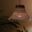 Handwoven Bamboo Cane Hanging Bell Shaped Lamp Shade Supply