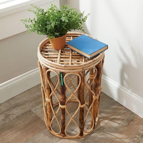 Bamboo Cane Muda Stool (Without cushion) Online Sale