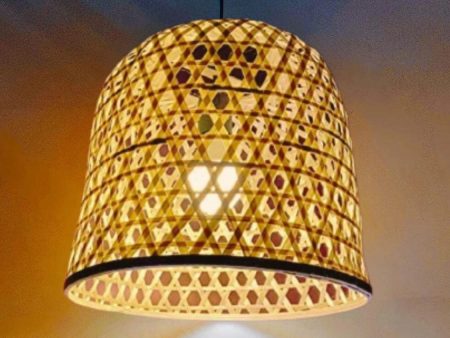 Bamboo Hanging Lamp Shade for Home balcony decoration Bell Shaped (Set of 1) Online Sale