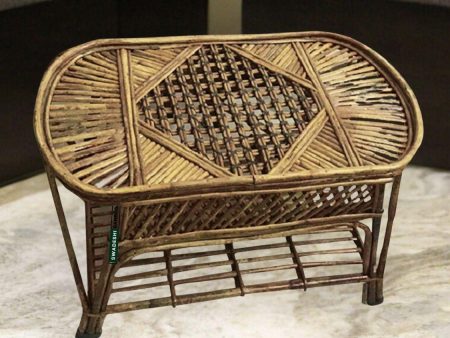 Swadeshi Bamboo Cane Wicker Coffee Table | Tea, Coffee Table for Home, Balcony, Office, and Room on Sale