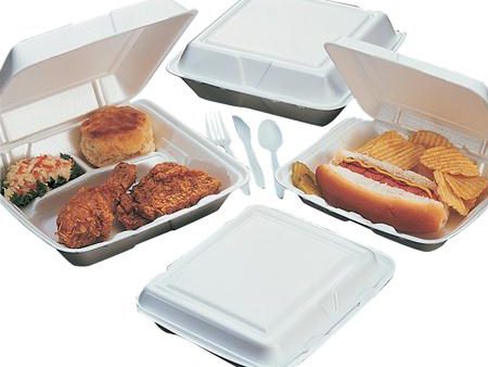 Dart Foam Hinged Lid Containers-White(Large) Supply