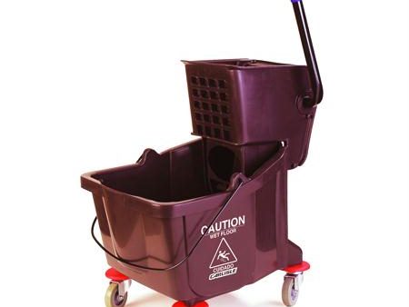 Carlisle Bucket-Wringer w-Side Press Wringer-Brown(35 Qt.) Hot on Sale