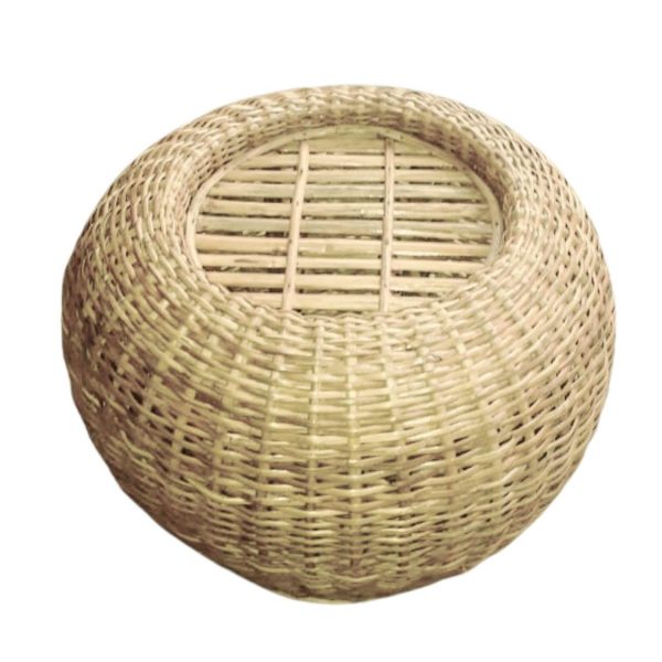 Bamboo bunai Stool muda | Cane round Muda for Living Room, Balcony and office Discount