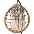 Swadeshi Bamboo Cane Rattan Bamboo Swing Chair for Indoor, Outdoor, Home, Patio, Yard, Balcony and Garden | Single Seater Rattan Swing Hanging Jhula Without Iron Stand | Size - Large Online